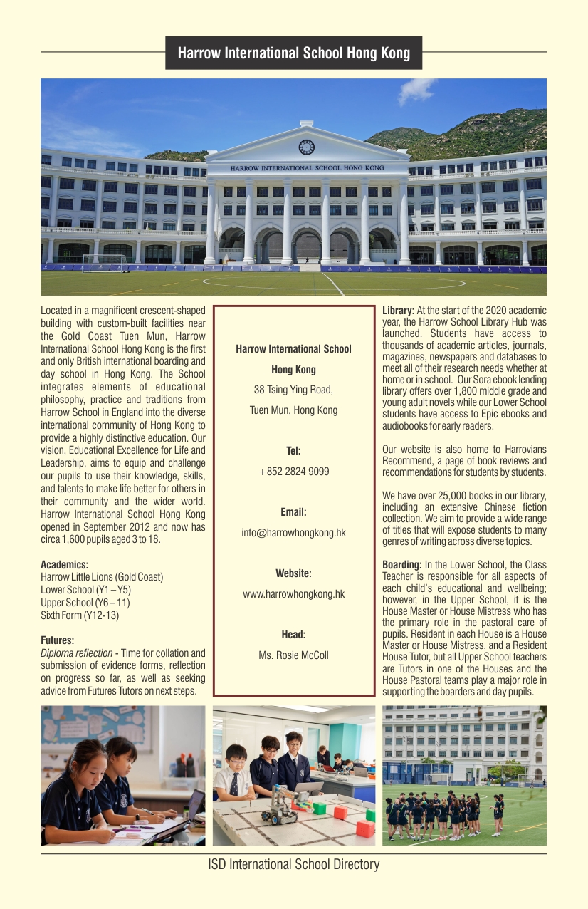 Harrow International School Hong Kong